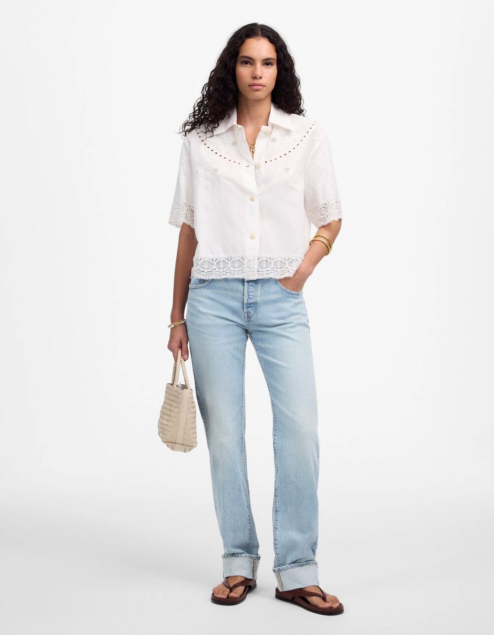 Madewell The Dean Easy Straight Foster Wash Light Blue Comfort Stretch US 30 NWT
